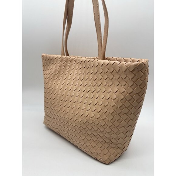 Macy's On 34th woven faux-leather extra large tote bag - Chai Pink - Picture 4 of 7